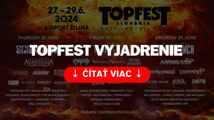 Organizátor Topfestu sa ospravedlnil fanúšikom a odhalil dôvody zrušenia, spomína aj podvod