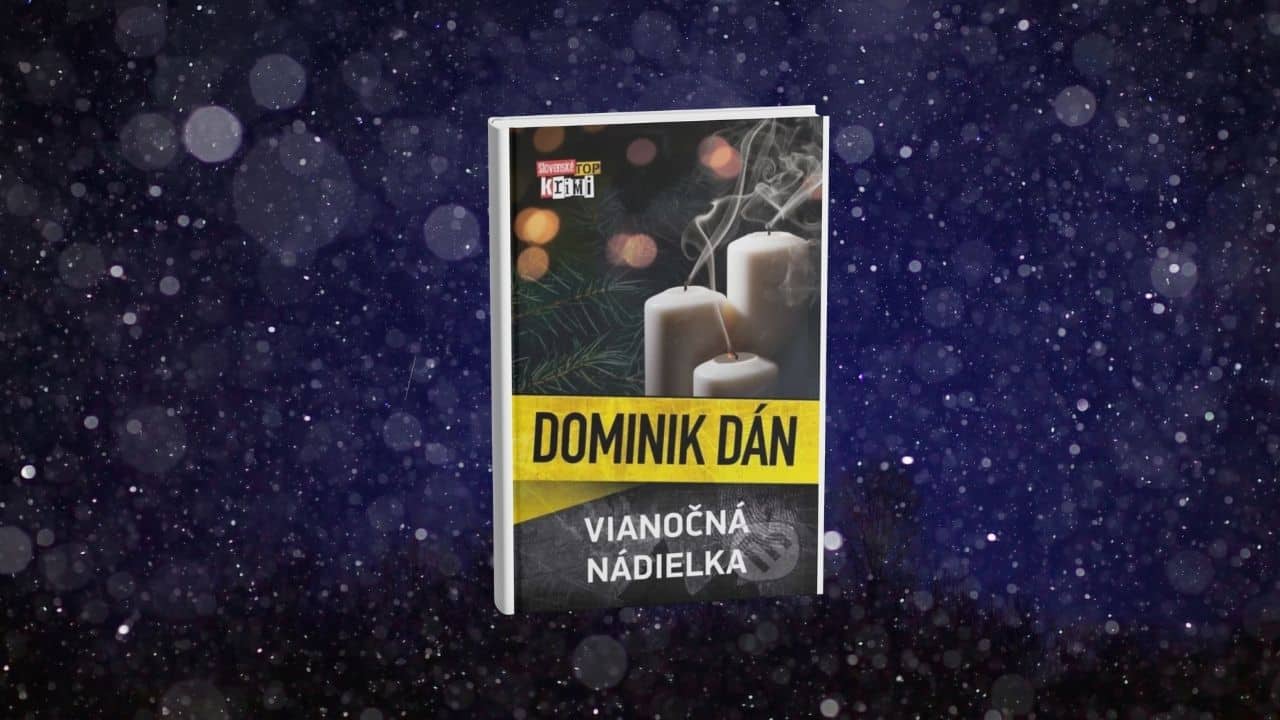 Obálka knihy Dominika Dána s názvom „Vianočná nádielka“. Na obálke sú tri zapálené sviečky, z ktorých stúpa dym, s tmavým sviatočným pozadím.