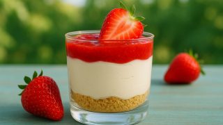 Jahodový cheesecake do pohára: Sladká klasika bez pečenia