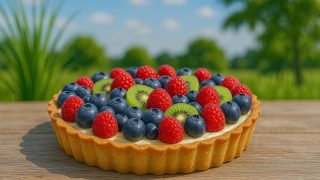 Letný ovocný tart: Krehký ovocný dezert s vanilkovým krémom