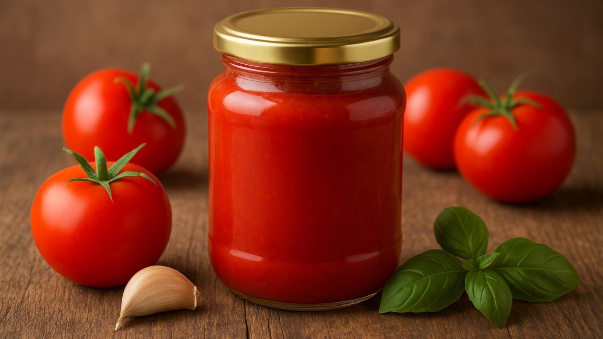 Rajčinová passata: Základná domáca paradajková omáčka