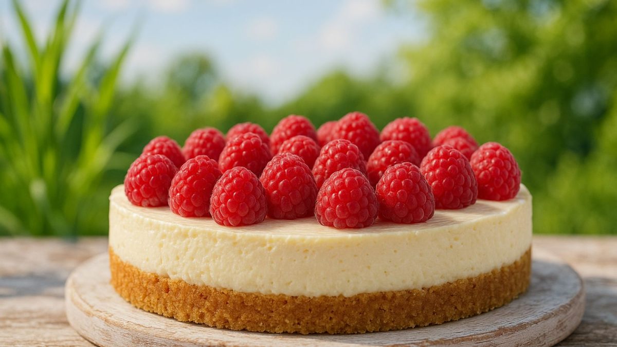 Tvarohový cheesecake s čerstvými malinami: Svieži letný dezert