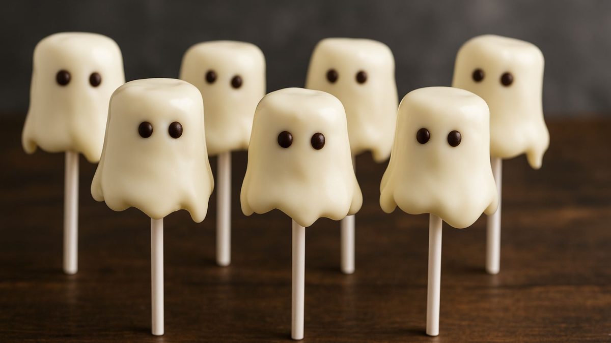 Marshmallow duchovia v bielej čokoláde: Jednoduchý a roztomilý halloweensky dezert
