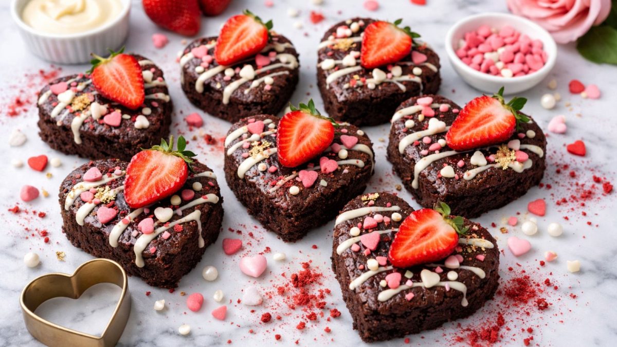 Valentínske brownies v tvare srdca dezert, ktorý ovládol Instagram