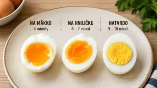 Ako dlho variť vajce na mäkko, na hniličku a natvrdo presný čas, aby sa podarilo